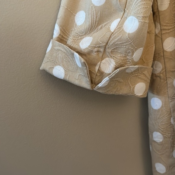 Chico’s Womens 3/4 Sleeve Polka Dot Jacket Sz 2 Large Preppy Coastal Resortwear - Picture 9 of 14